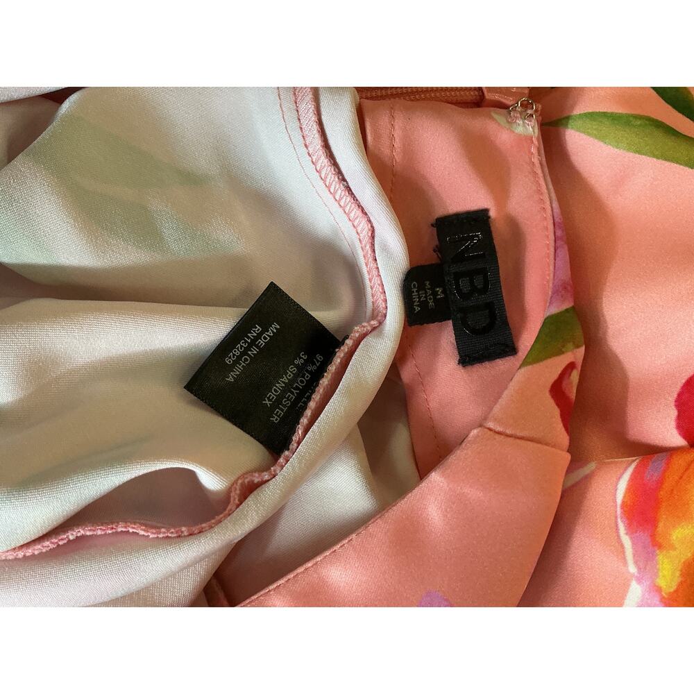 Nbd Floral Watercolor Rose Nicolette Gown Size M - Picture 4 of 5